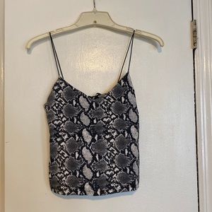 snakeskin bershka tank top
